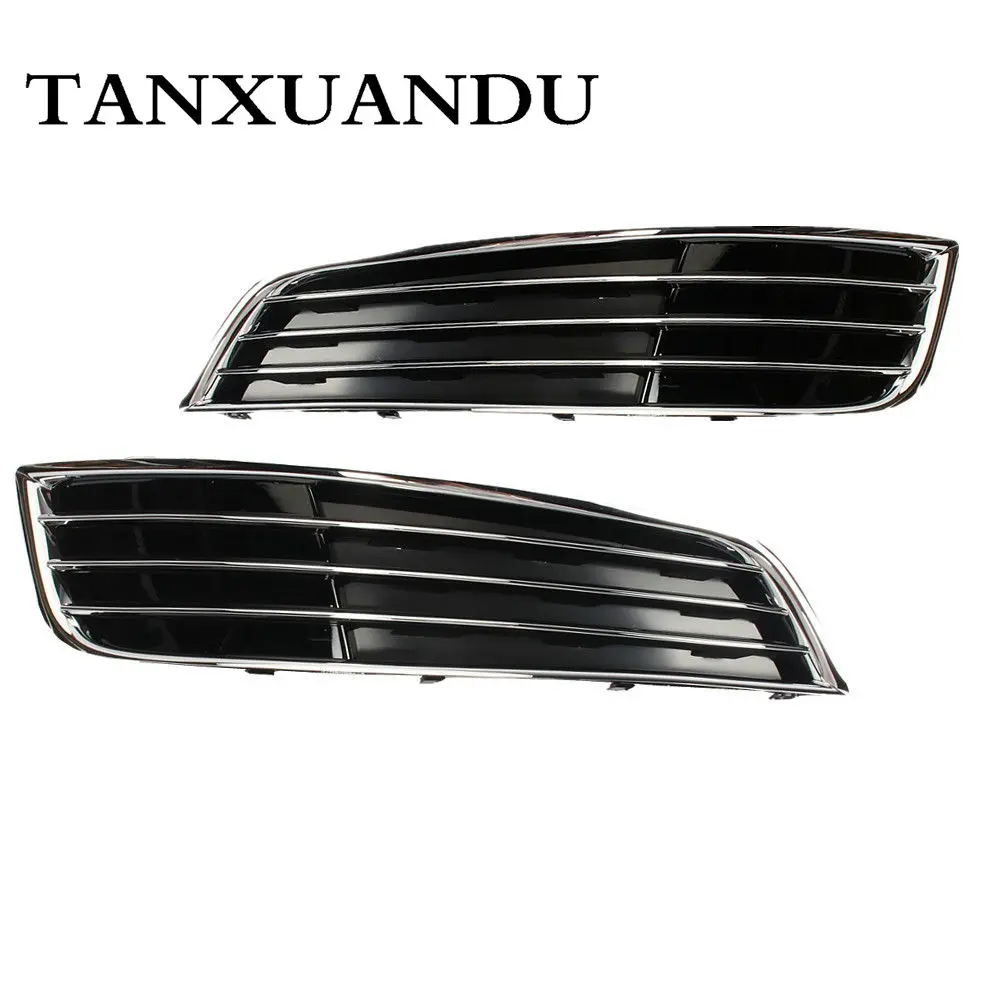 2Bar Chrome Trim Piano Paint Foglight Fog Lamp Vent Grill Grille Fit For AUDI A8 Quattro D4 2011-2013 4H0807679E 4H0807680E | Автомобили и