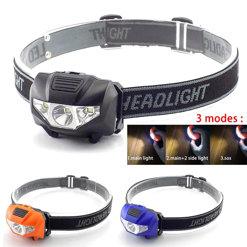 Светодиодный налобный фонарь высокой мощности яркий мини-светильник типа ААА