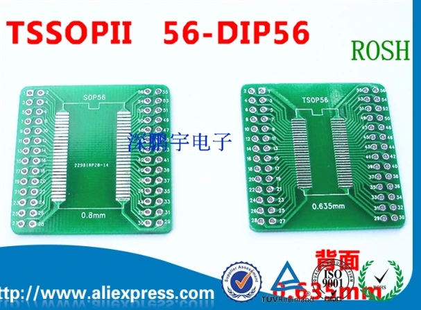 TSOPII TSSOP56 SOP56 конверсионная плата 0 635 мм/0 8 мм Шаг SDRAM адаптера|board board| |
