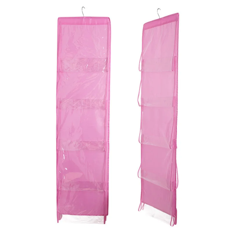 1pc Pink Шкаф подвесной органайзер для хранения в шкафу Сумочка держатель с 10 карманами для сумка-кошелек домашняя Организация подарок друзьям - Цвет: 1pc Pink