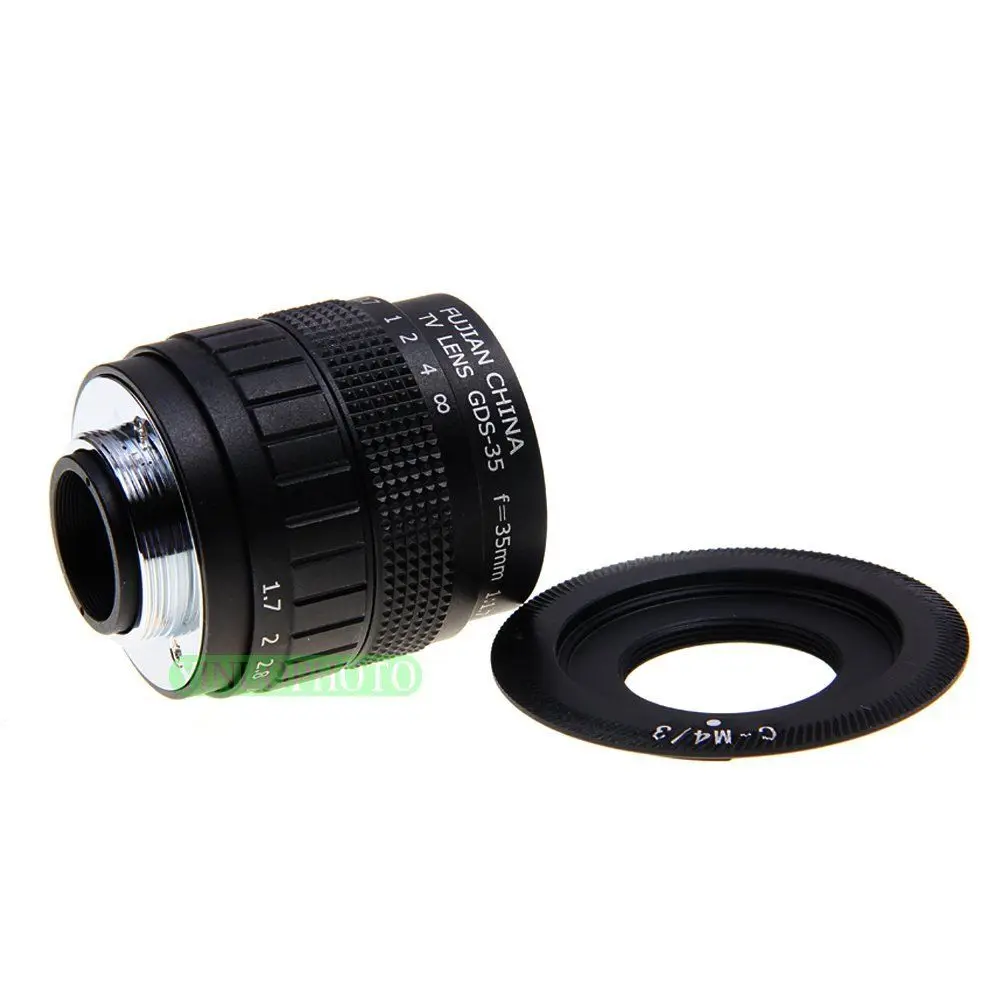Фуцзянь 35 мм F1.7 CCTV объектив + C M4/3 крепление Adapte для Olympus E PL5 PM3 PM2 P3 PL3 PM1 PL2 PL1s PL1 P2