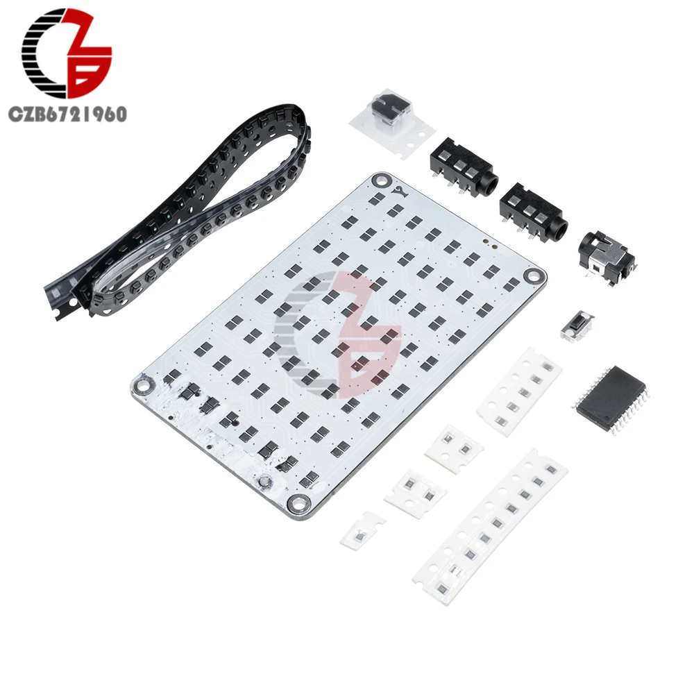 8x8 5V 4 Colors LED Audio Indicator FFT Spectrum Analyzer Voice Control Matrix Red Blue Green Yellow Electronic DIY Kits - купить по