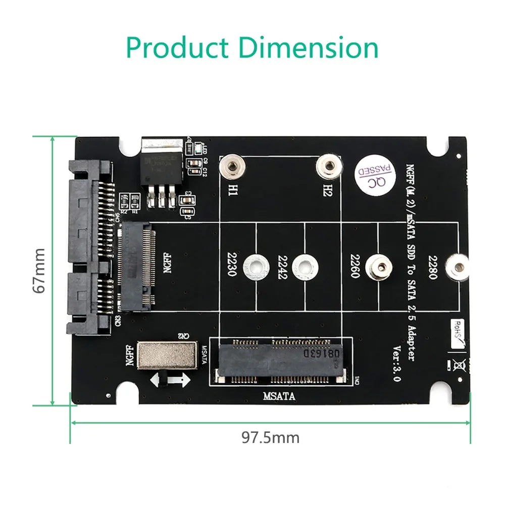 2 in 1 Combine M.2 NGFF key B &amp mSATA SSD To USB 2.0 Adapter sata to usb 3.0 cable | Компьютеры и офис