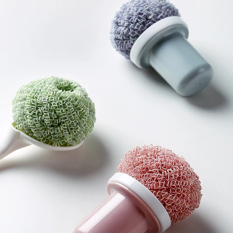 5 шт. с ручкой кухонная щетка для очистки нано шар блюдо магическое интенсивное