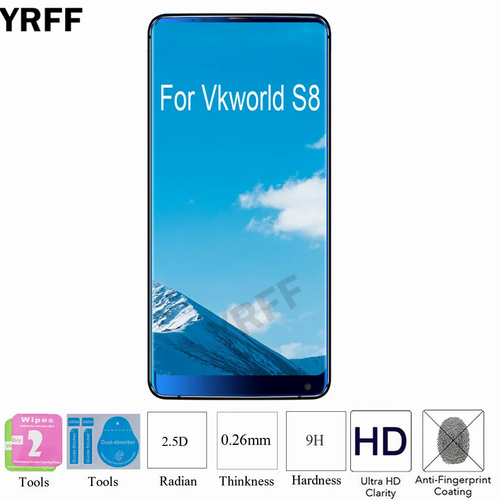 

2PCS For Vkworld S8 Glass Protective 2.5D 0.25mm 9H Tempered Glass Screen Protector Protective Film For Vkworld S8 Free Tools