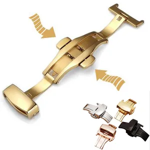 Пряжка для часов, нержавеющая сталь 316L, 10, 12, 14, 16, 18, 20, 22, 24 мм