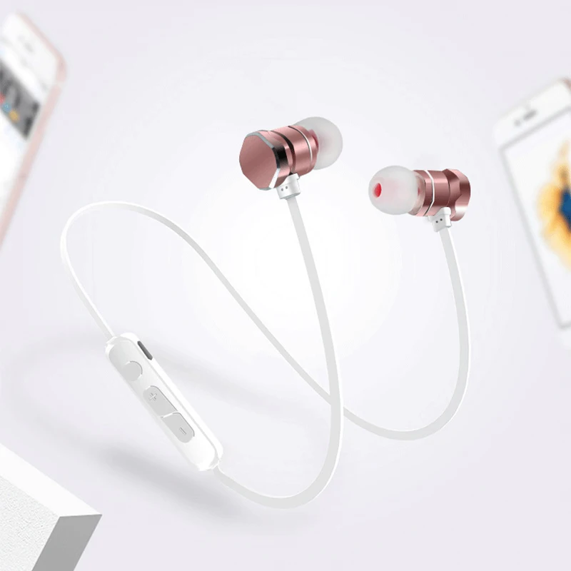 Спортивные Беспроводные наушники Auriculares Bluetooth V4.1 для Xiaomi iPhone 6/6s/7 Plus металлический