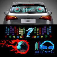 90x25 50x30 car windshield led sound activated equalizer neon el light music rhythm flash lamp sticker styling with control box