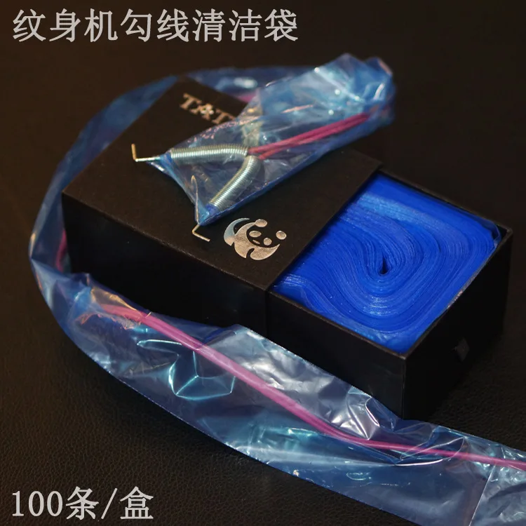 Le Plus Bas Prix 125 шт. зажим для татуажа Cordon Couvre Tatouage Kit Bleu Couleur Pour Livraison gratuite