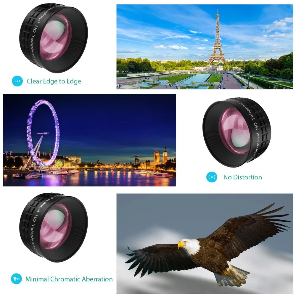 AUKEY Optic Pro объектив 2X HD телефото сотовый телефон Объективы для фотоаппаратов