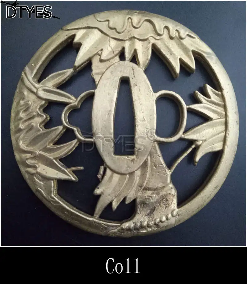 Высокое качество японские аксессуары для мечей Tsuba медная защита меч фитинги для Катана вакизаши Танто Co01-Co16 - Цвет: Co11