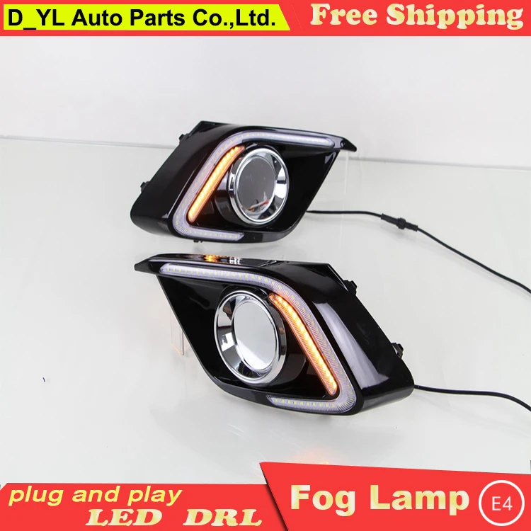 D_YL car styling LED DRL Light Guiding Design Daytime Running For Mazda 3 Atenza 2013-2015 fog lamp led lights | Автомобили и