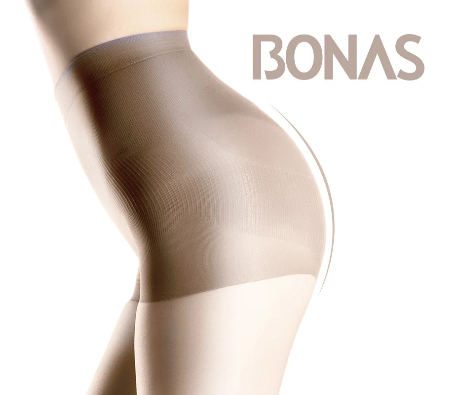 BONAS 15D прозрачные одноцветные колготки женские черные колготки тонкие нейлоновые колготки модные трикотажные женские колготки из полиэстера
