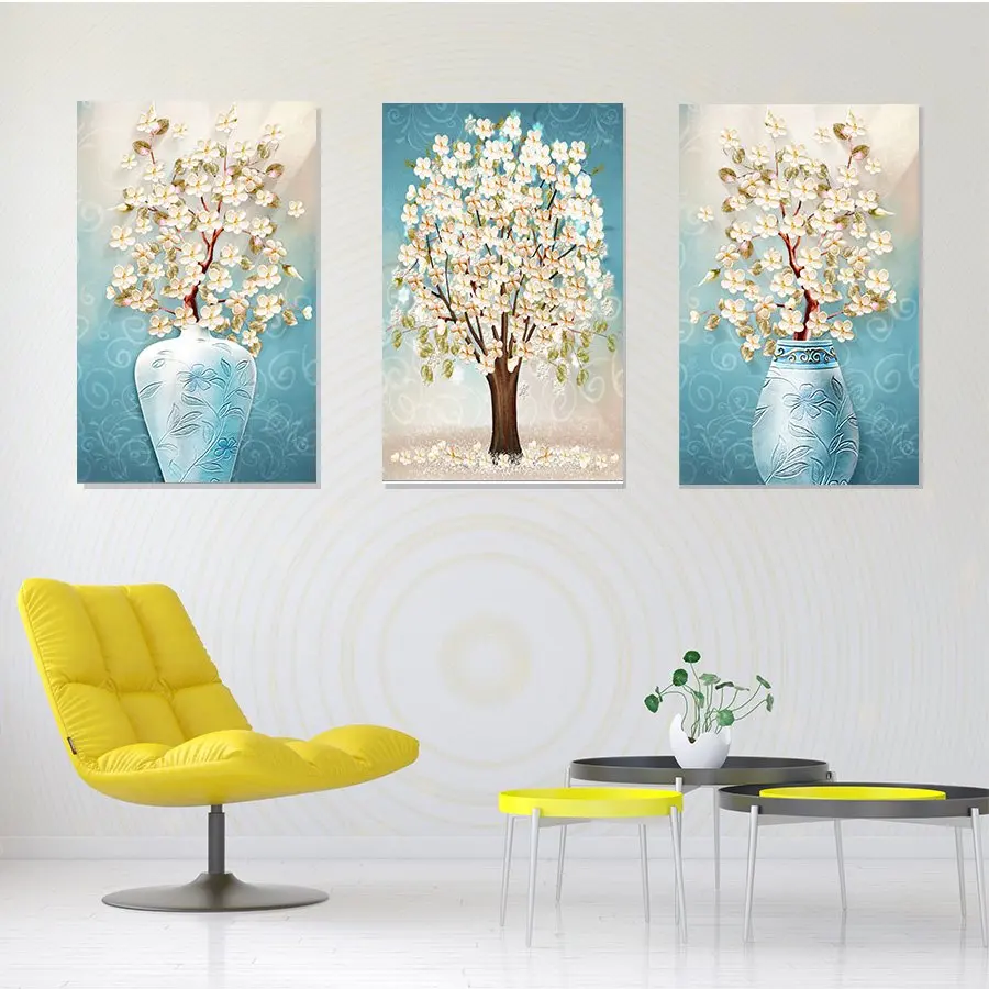 The Big White Flowers In Vase HD Print Canvas Paintings Wall Artwork Prints Picture Home Decor for Living Room | Дом и сад