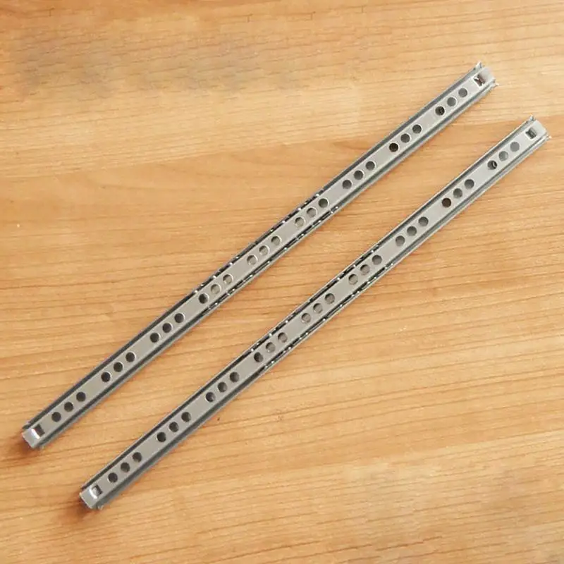 Микро выдвижной шаровой направляющий Двухсекционный 17 мм широкий стальной