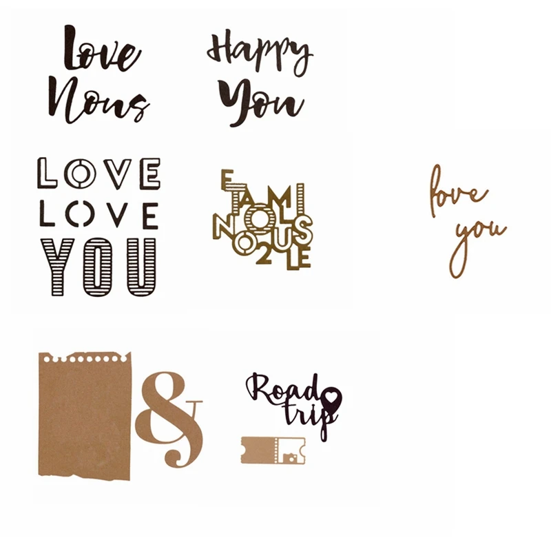 

Creative Letters Diary Shape Metal Cutting Dies Stencil Scrapbook Album Embossing For Gift Card Making Handcraft 2019