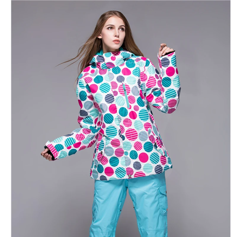 Бесплатная доставка зимняя Лыжная одежда для улицы Женская ветрозащитная теплая