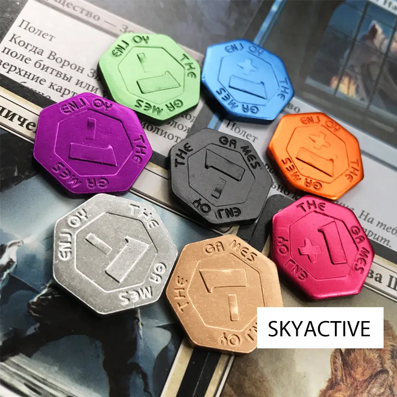 + 1/ 1 точка монета кости набор для RPG подземелья и драконов MTG настольная игра