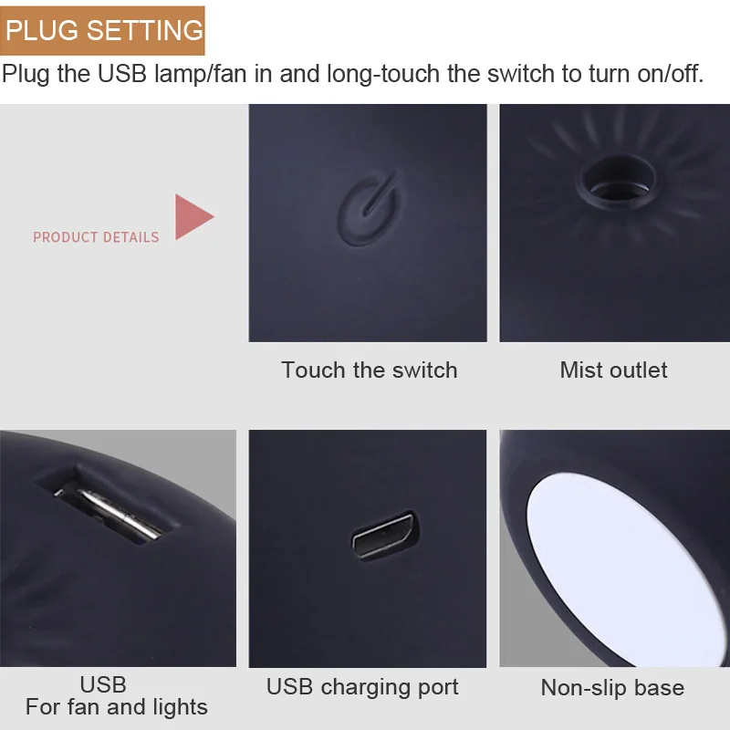 3 in1 творческий USB аромат эфирного масла диффузор ультразвуковой увлажнитель
