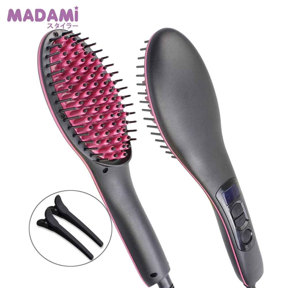450F выпрямитель для волос щетка расческа двойное напряжение ЖК цифровой дисплей