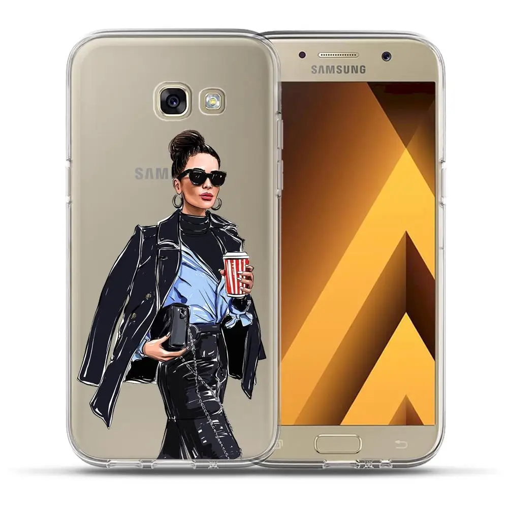 Baby Mom Girl Queen Bumper Print Case For Samsung Galaxy A3 A5 A7 2017 2016 A6 A8 Plus A8+ A9 2018 Soft Silicone TPU Cover Etui |