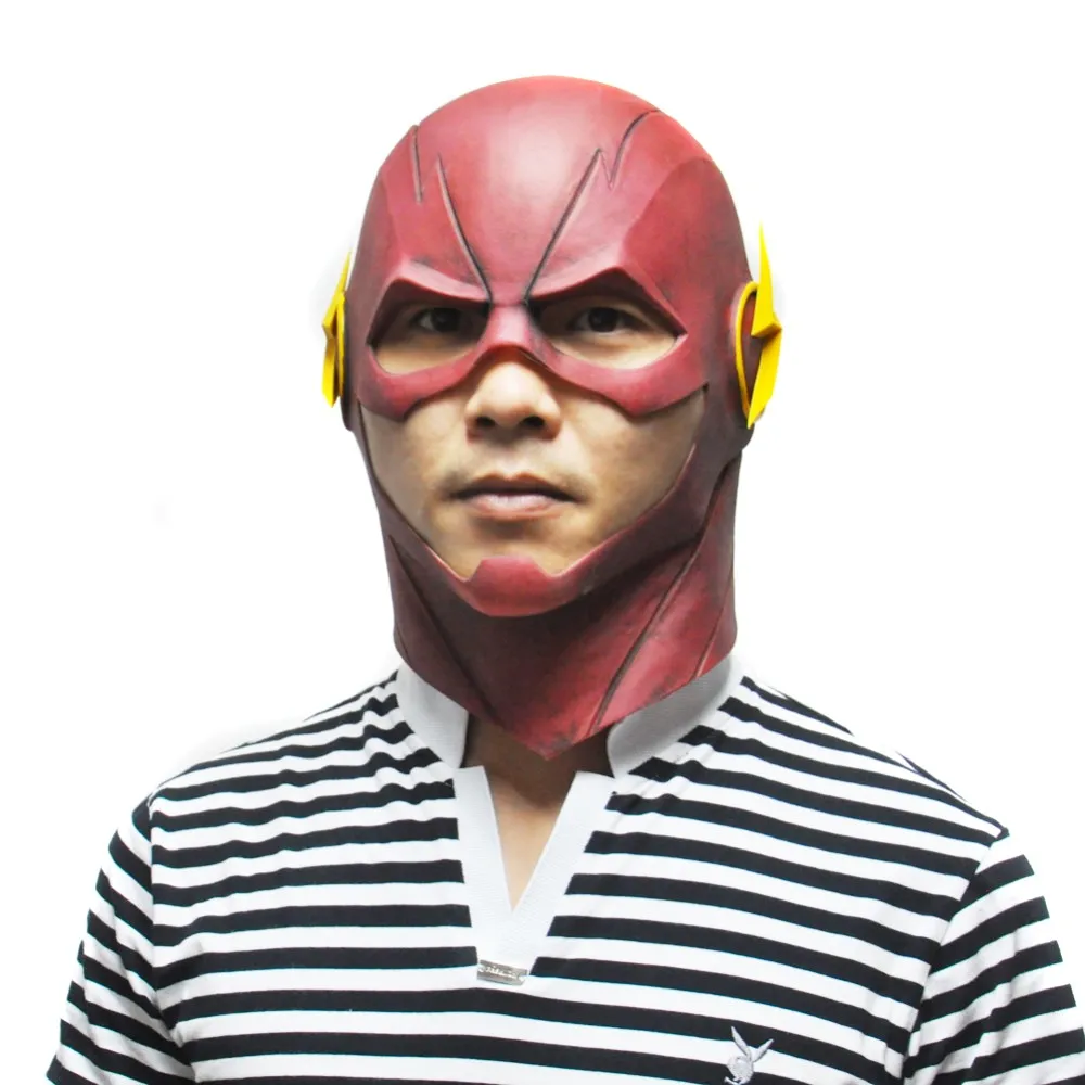 Флэш-Маска DC Фильм Косплей Костюм Опора Хэллоуин полный голова Латекс Вечерние Маски