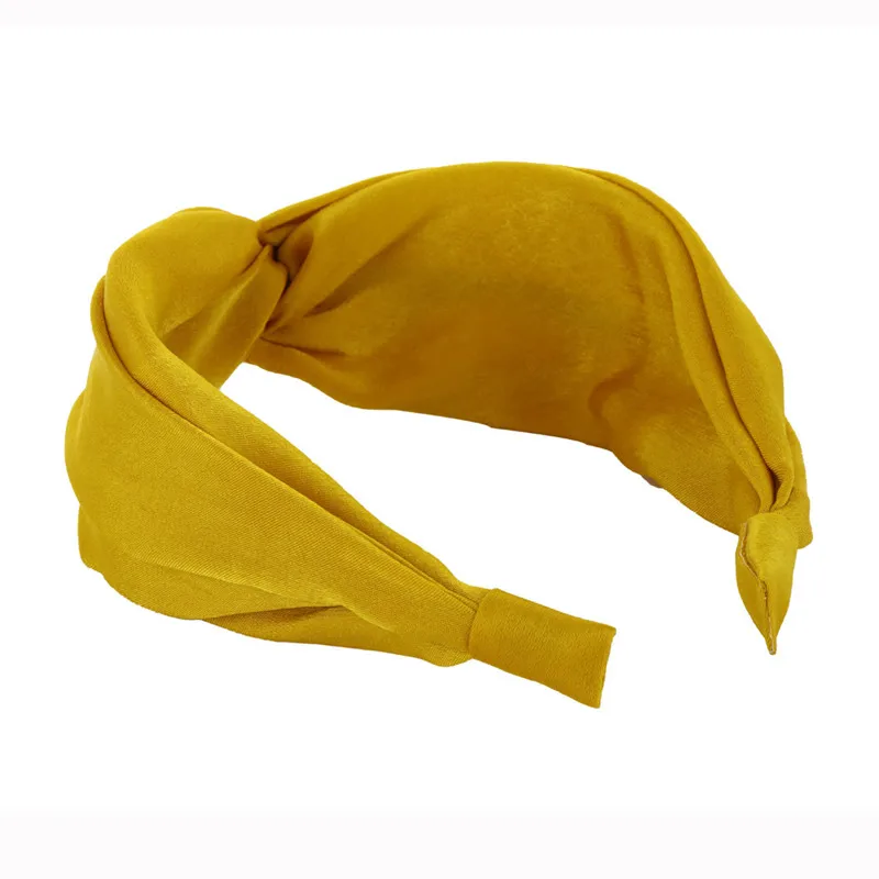 Модный однотонный тканевый флип тюрбан для женщин Женский широкий пластиковый
