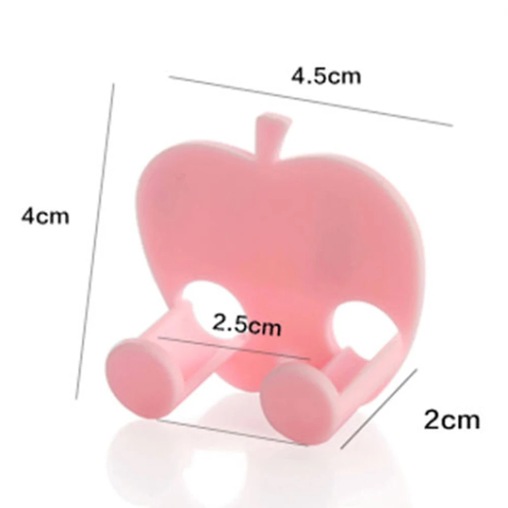 4pcs Lovely Sticky Apple Shape Plug Linked Holder Hooks housekeeper decorative wall hooks Wall Hook organizer Bag Hanger home | Дом и сад
