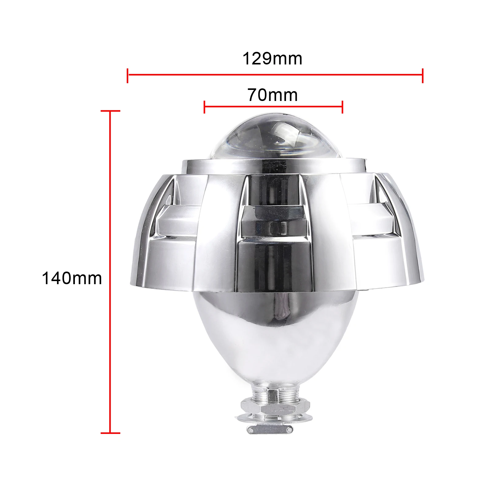 AUTOUTLET 2PCS 3''H1 H7 H4 Mini 2.5 inch Bi Xenon Projector Lenses Mask Silver Shroud Car HID Headlight Kit Lens | Автомобили и