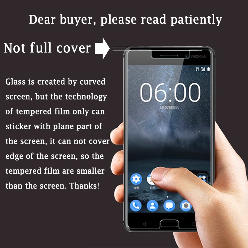 Protective Glass On For Nokia X6 Screen Protector Noka 7 Plus 8 2 3 6 5 Tempered Glas Sheet Tremp Safety 2.5D Film 9H | Мобильные