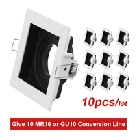 White/Black Recessed Ceiling Led Downlight Retrofit Frame  Adjustable GU10 MR16 Bulb Fitting Using for dia 50mm led spotlight