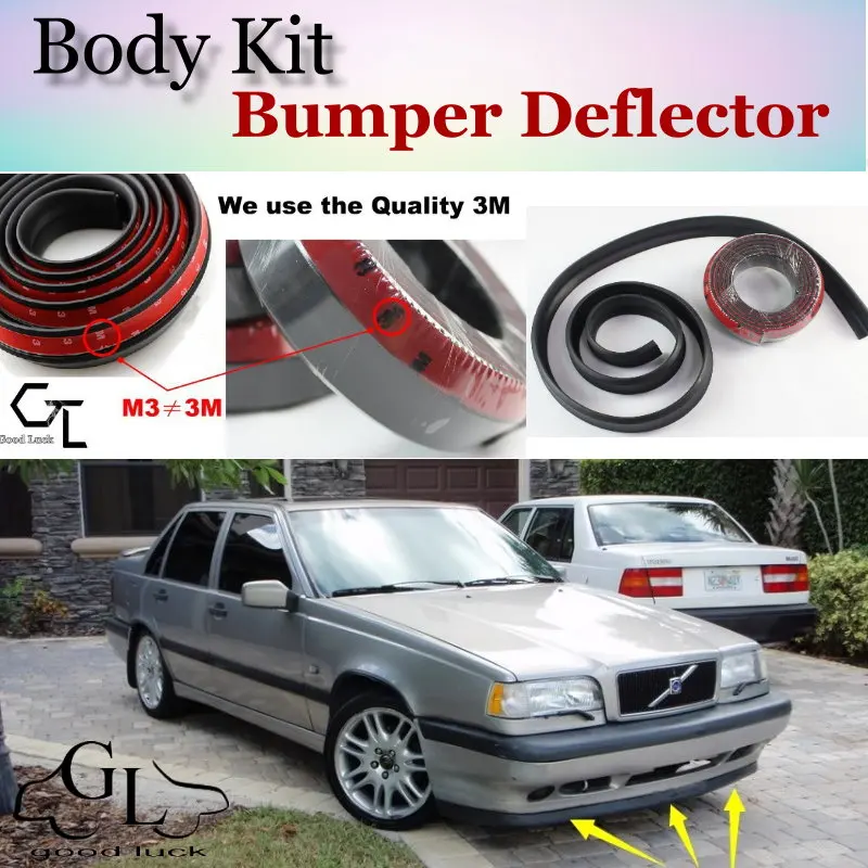 Bumper Lip Deflector Lips For Volvo S90 V90 940 960 Front Spoiler Skirt For TopGear Friends Car Tuning View / Body Kit / Strip
