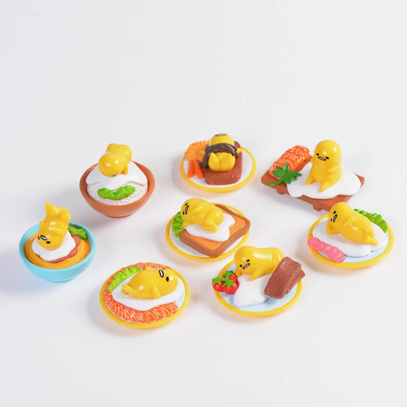 8 шт./лот Aggs yolk Brother 4 5 см Симпатичная миниатюрная фигурка из ПВХ аниме экшн игрушки