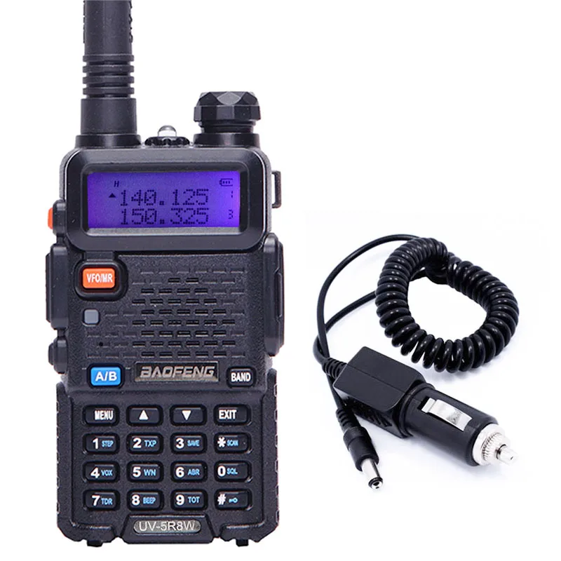 Baofeng UV-5R 8 Вт высокомощная рация trile power ful UV5R8W CB радиостанция VHF UHF Двухдиапазонная UV 5R 8 Вт двухсторонняя рация - Цвет: add car charger