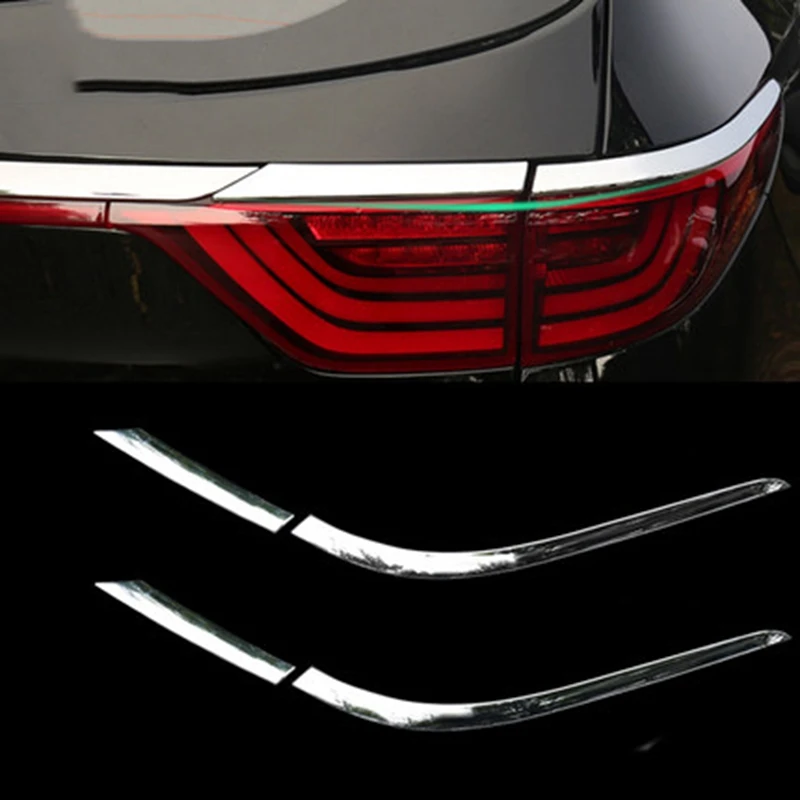 MONTFORD ABS Chrome Exterior Rear Tail Light Lamp Taillight Cover Trim Frame Sticker 4Pcs For KIA Sportage KX-5 KX5 2016 2017 | Автомобили
