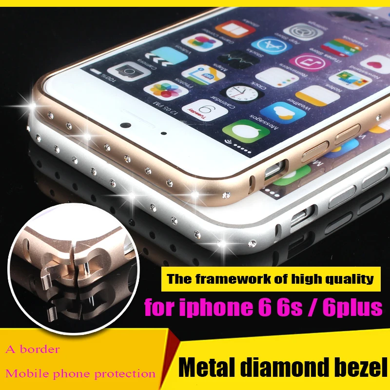 2019 Новый роскошный чехол с рамкой из горного хрусталя для iphone 6 6s plus бампер