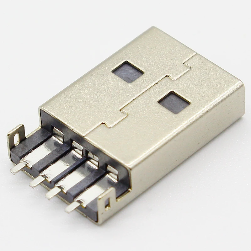 10 шт./лот USB 2 0 4Pin Тип штекер SMT разъем Черный G49 для передачи данных зарядки
