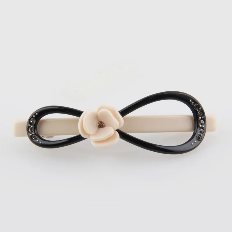 Korean High Quality Fashion Crystal Bow Barrettes Flower Hair Accessories Acetate Clips Headdress For Female Jewelry (BG810084) | Украшения