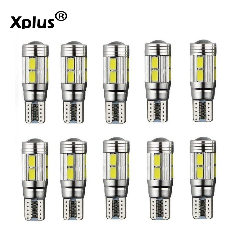 Xplus 10 шт. T10 10SMD Canbus 5630 Светодиодные Габаритные огни освещение номерного знака