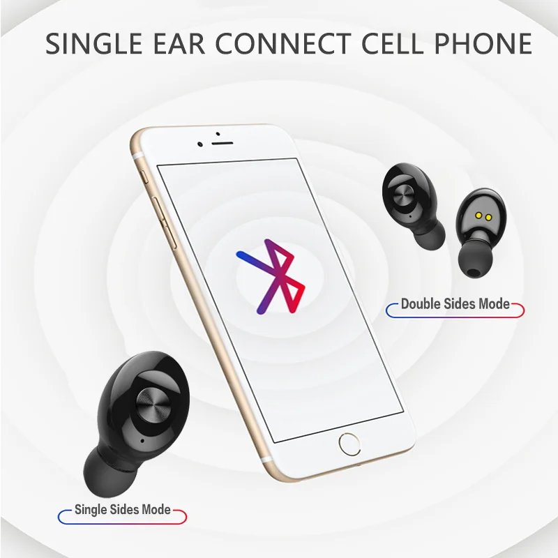 Bluetooth наушники беспроводные с шумоподавлением спортивные музыкальные