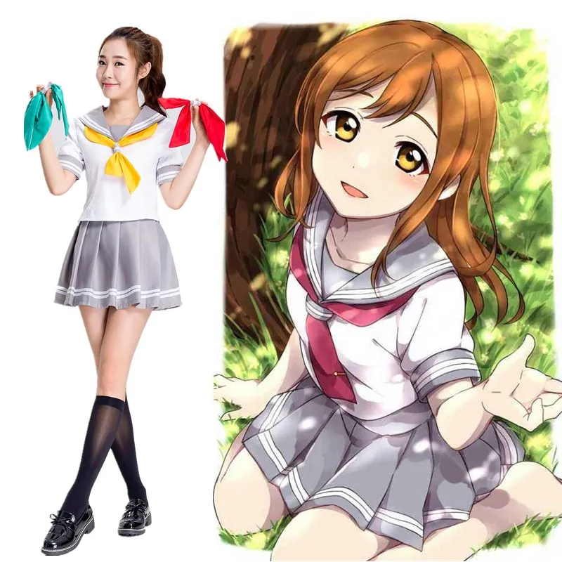 Аниме Любовь жить Lovelive солнце Aqours Косплэй костюм таками Чика Костюм школьницы