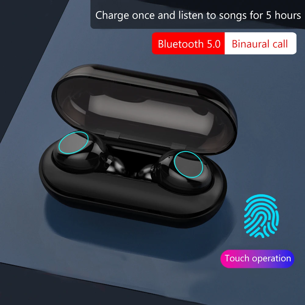 Беспроводная гарнитура TWS с сенсорным управлением Bluetooth 5 0 HiFi стерео наушники