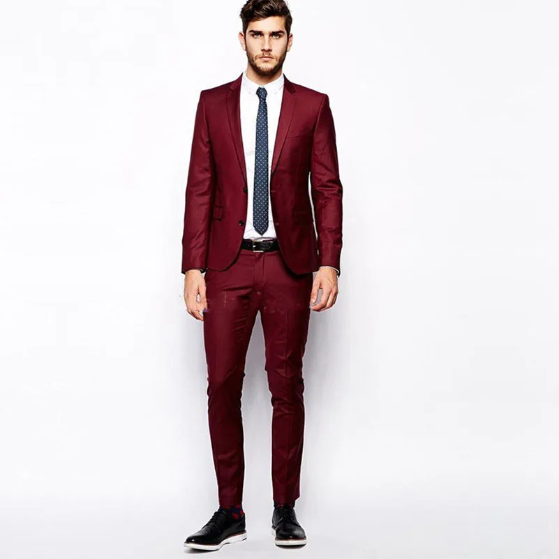 

Fashion two-piece tuxedo men's suit wedding dress custom men's prom party suit
