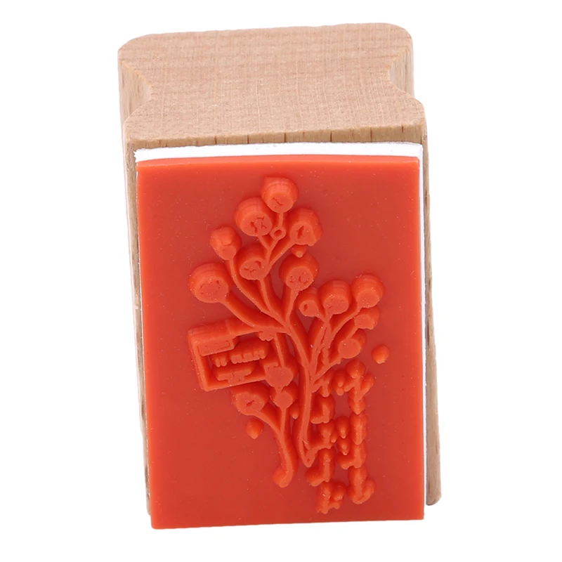 DIY Craft Деревянные и резиновые штампы винтажные деревянные с растениями цветами