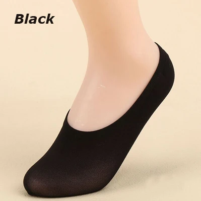 Black 5 пар/лот новые детские короткие носки-башмачки с невидимыми открытыми пальцами без следов Скользящие силиконовые черные бежевые носки для детей яркие цвета - Цвет: Black