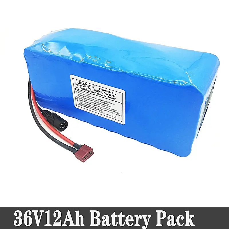 36 V 12AH электрических батарей велосипед, 20A BMS 36 V литиевая батарея с 2A Ebike зарядки аккумулятора, встроенный 18650 батарея