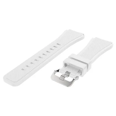 White 22 мм ремешок для часов Ремешок Для Xiaomi Huami Amazfit Stratos 2 2 s/GTR 47 мм ремешок силиконовый спортивный Смарт-часы браслет для samsung gear S3 - Цвет: White