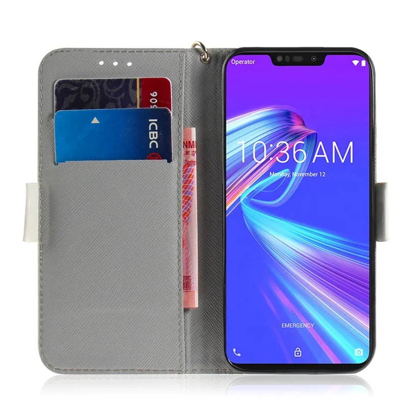 

Phone Etui Coque Cover Case for Asus ZenFone Max M2 ZB633KL /Zenfone Max Pro M2 ZB631KL Case With 3D Cat Panda Flip Wallet Capa