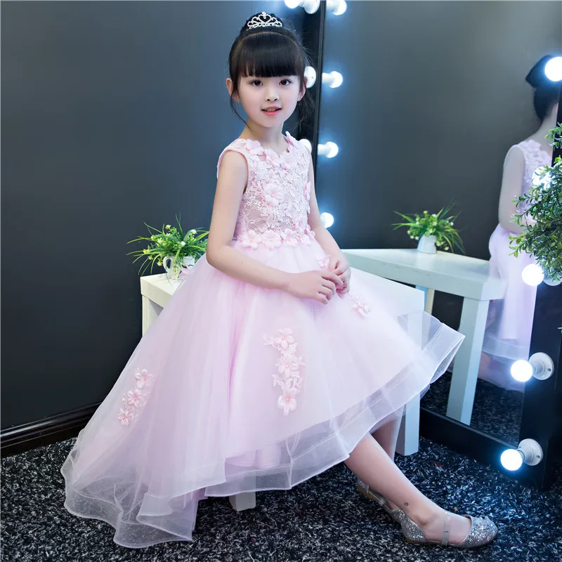 Потрясающие кружевные платья с аппликацией и цветочным рисунком для девочек на