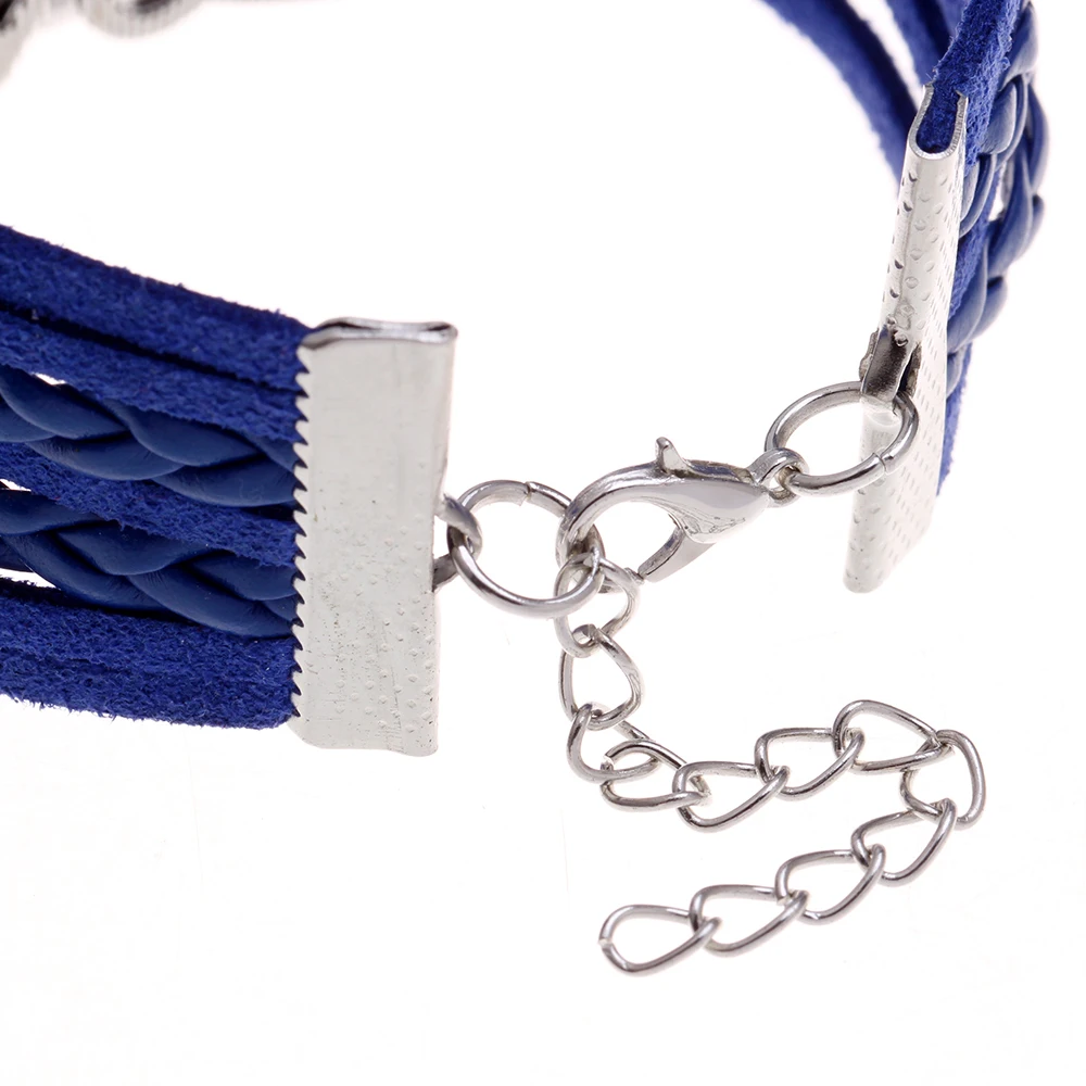 Multi Слои ручной Любовь Обёрточная Бумага браслет с часы для Для женщин подарок